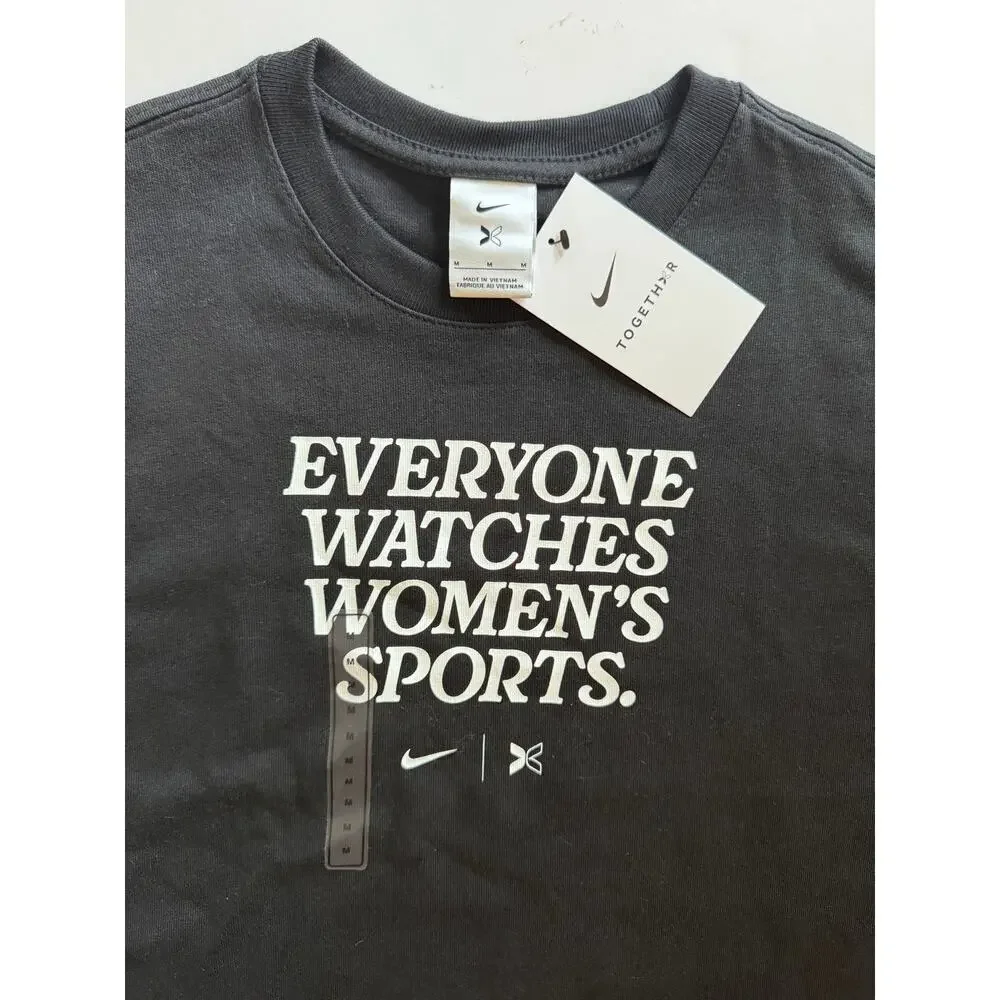NWT Nike x Togethxr Everyone Watches Women’s Sports kids black tee